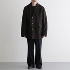 DOUBLE BREASTED JKT #BROWN [SH-62-C-NUBCK-4]