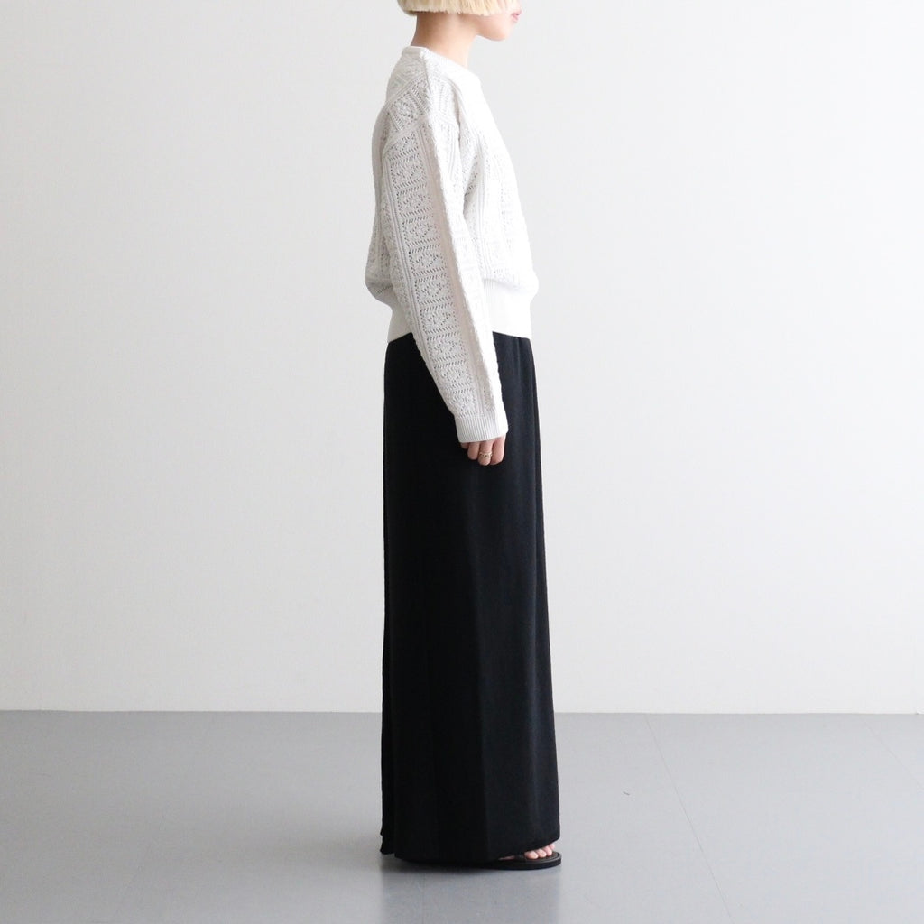 GRASSY LACE CREW NECK #WHITE [BN-26SL-028]