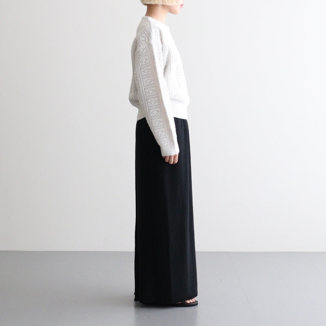 GRASSY LACE CREW NECK #WHITE [BN-26SL-028]