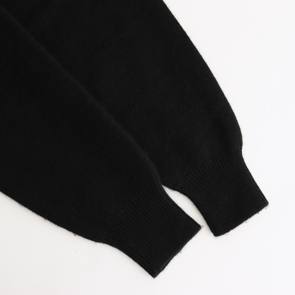 CASHMERE BOTTLENECK CARDIGAN #BLACK [PMLW-KN01]