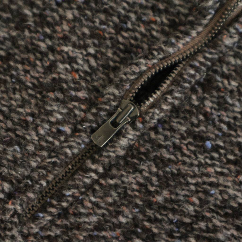 British Wool Half Zip Knit Made by macalastair #Light Graphite×Gritstone [6033-1301]