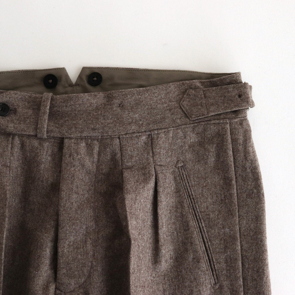 DOUBLE-PLEATED SMARTY TROUSER #TAUPE [242OJ-PT05]