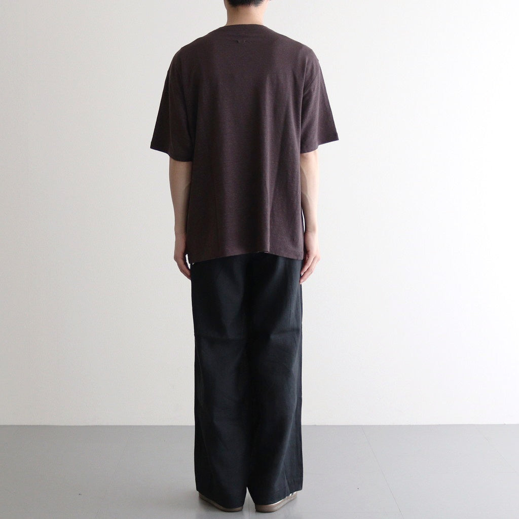 NORMANDY LINEN T-SHIRT #DARK BROWN [BN-25SM-066]