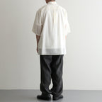 Silk-Co Voile Half-Sleeve Shirt #Ivory [BHS26S036SiCo]
