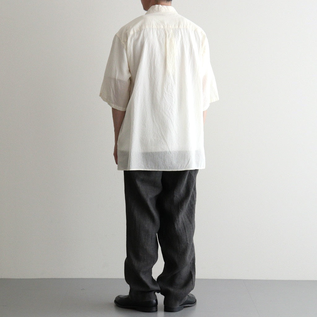 Silk-Co Voile Half-Sleeve Shirt #Ivory [BHS26S036SiCo]