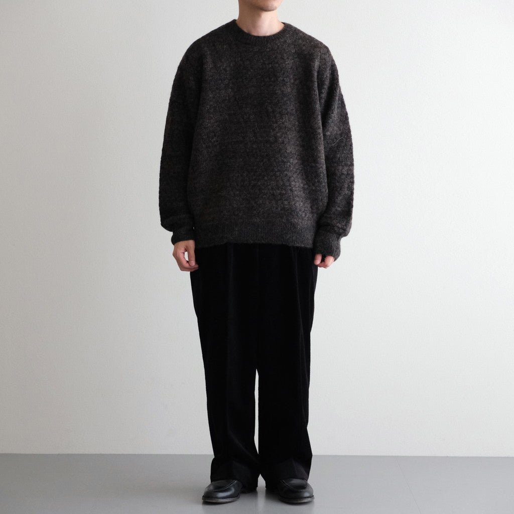 Baby Alpaca Knit P/O #MelangeBlack [BHS25F013] – Diffusion