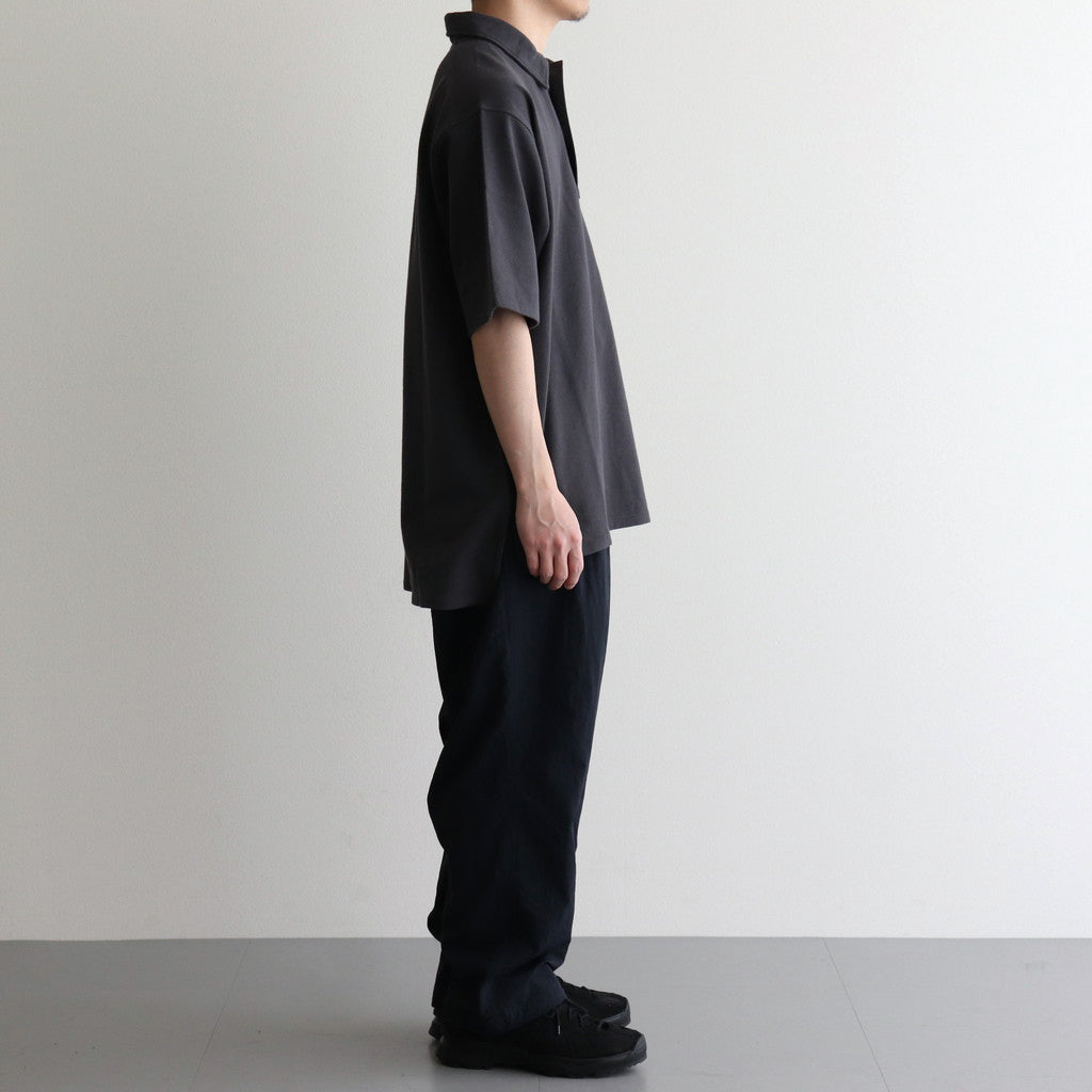 Moss Stitch Field Big Polo #Charcoal [N25SH091]
