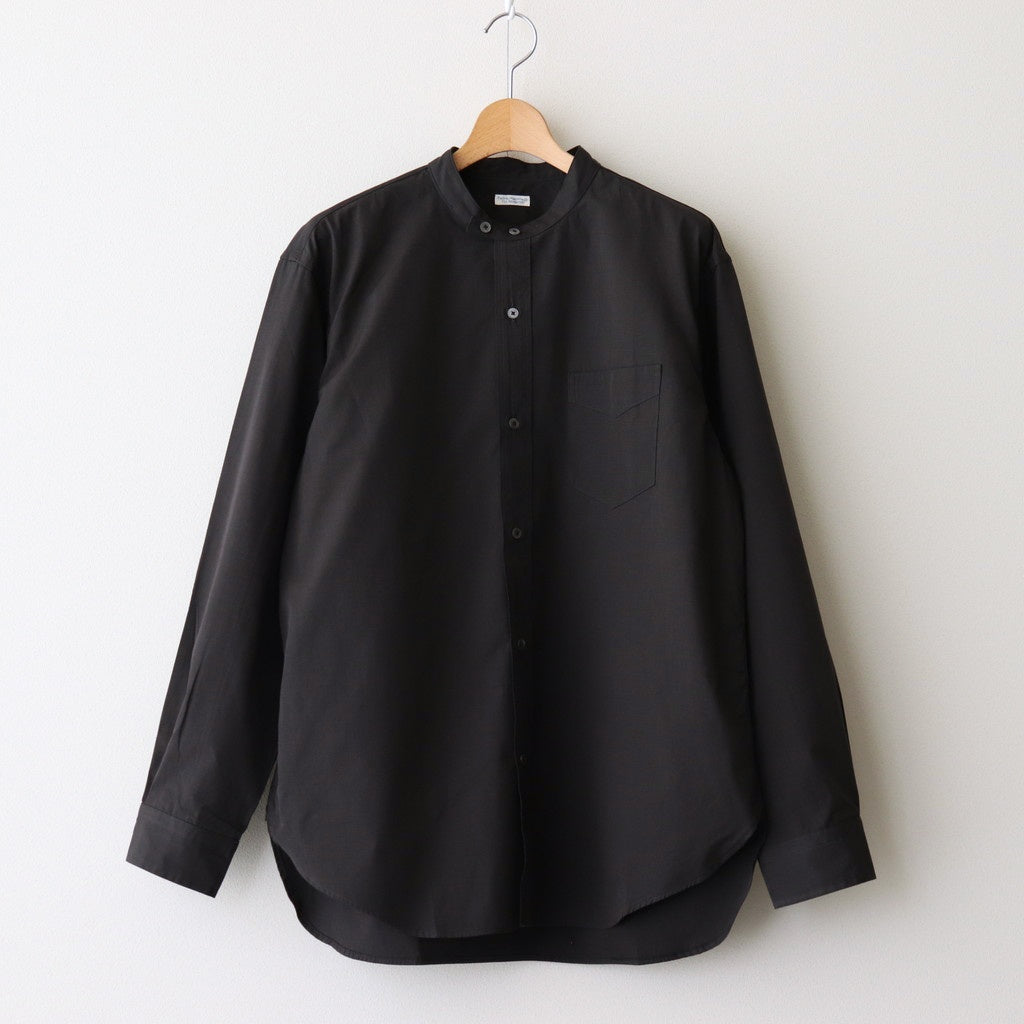 BAND COLLAR DRESS SHIRT #CHARCOAL [PM-LS02]