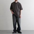 CREW NECK TEE #BEIGE BORDER [M26A12CS02B]