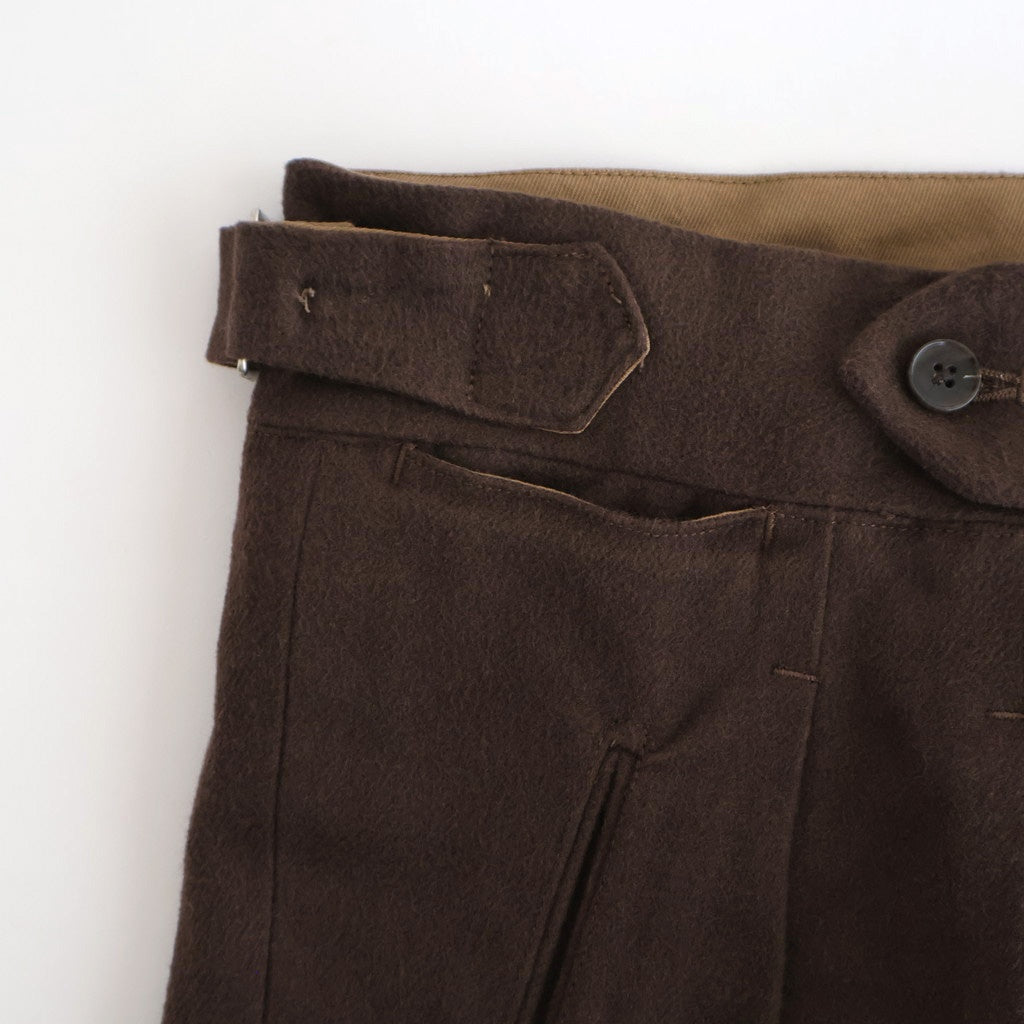 DOUBLE-PLEATED SMARTY TROUSER #WHISKY [252OJ-PT08]