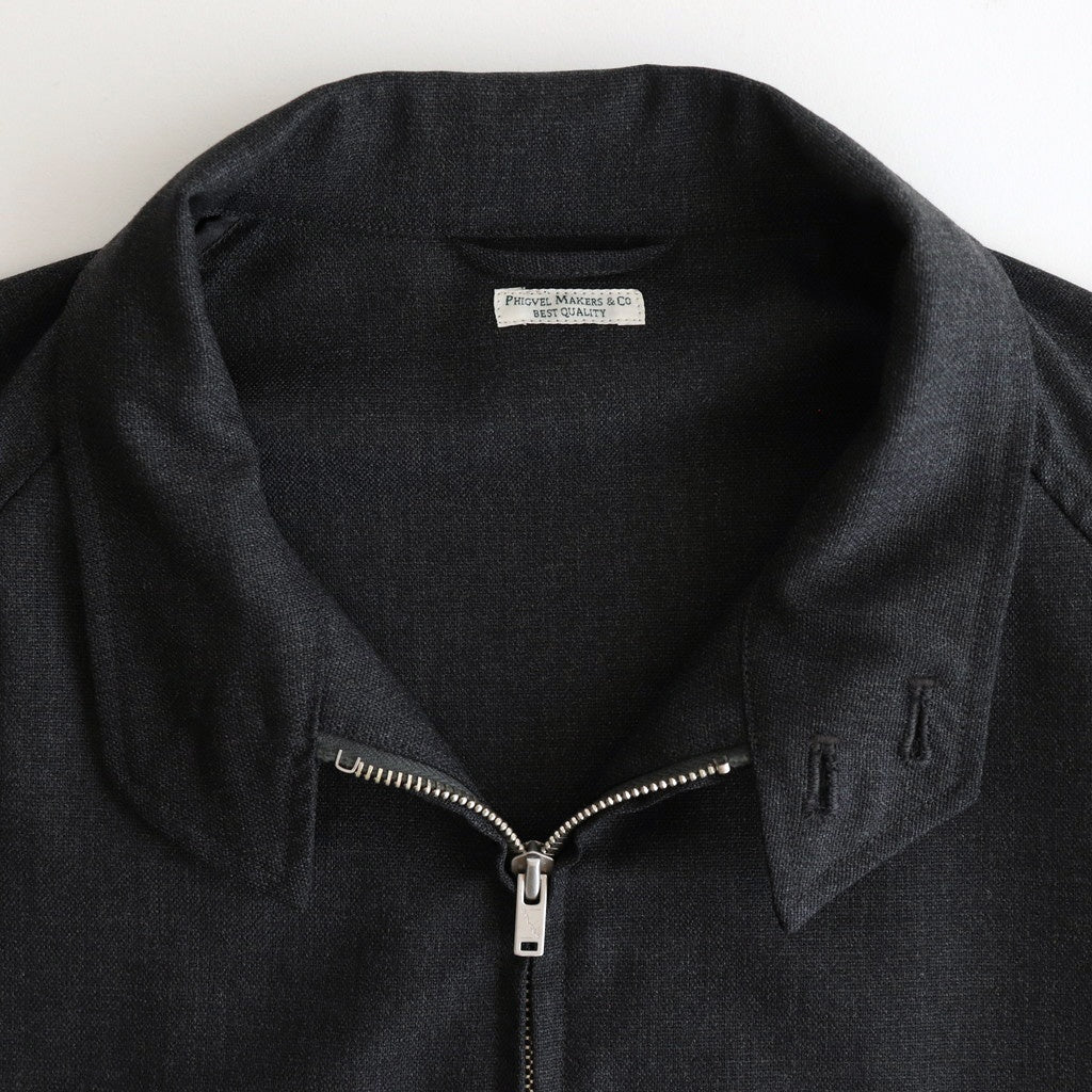 HOPSACK DRIZZLER JACKET #CHARCOAL [PMAT-OT01]