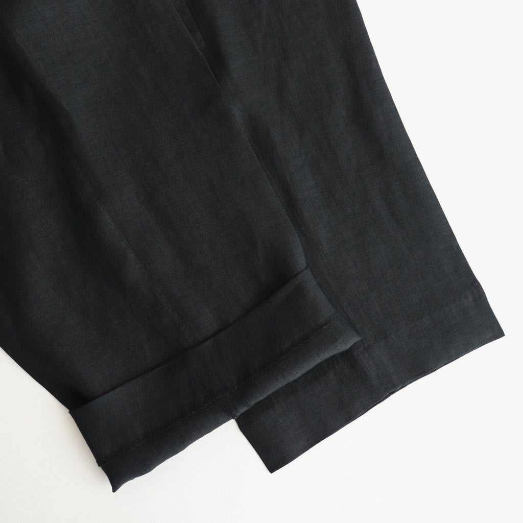 CLASSIC FIT TWO TUCK EASY TROUSERS #BLACK [A25B05PT01C]