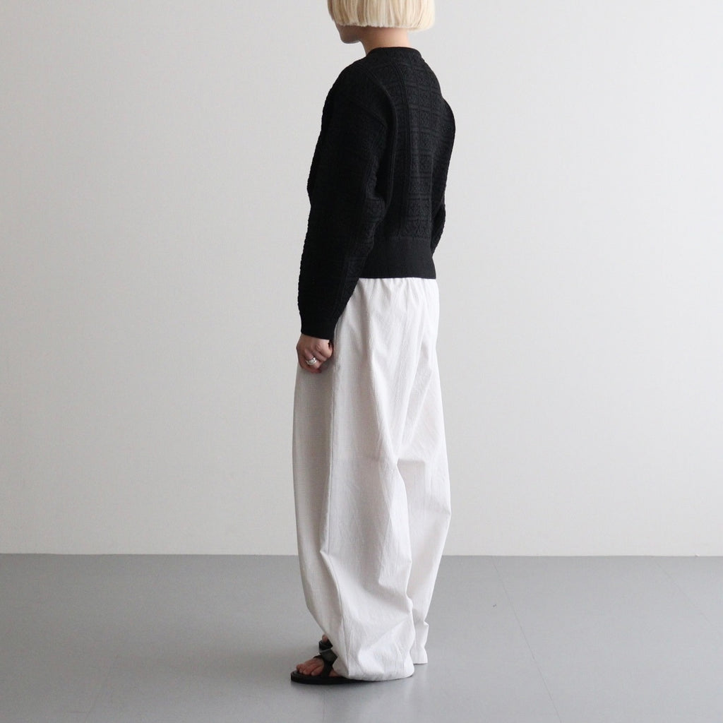 GRASSY LACE CREW NECK #BLACK [BN-26SL-028]