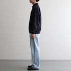 ORGANIC COTTON BLEND HEAVY WEIGHT FLEECE HALF ZIP #NAVY [16542 66326]