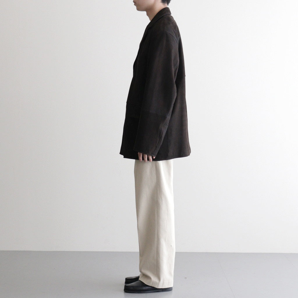 DOUBLE BREASTED JKT #BROWN [SH-62-C-NUBCK-4]