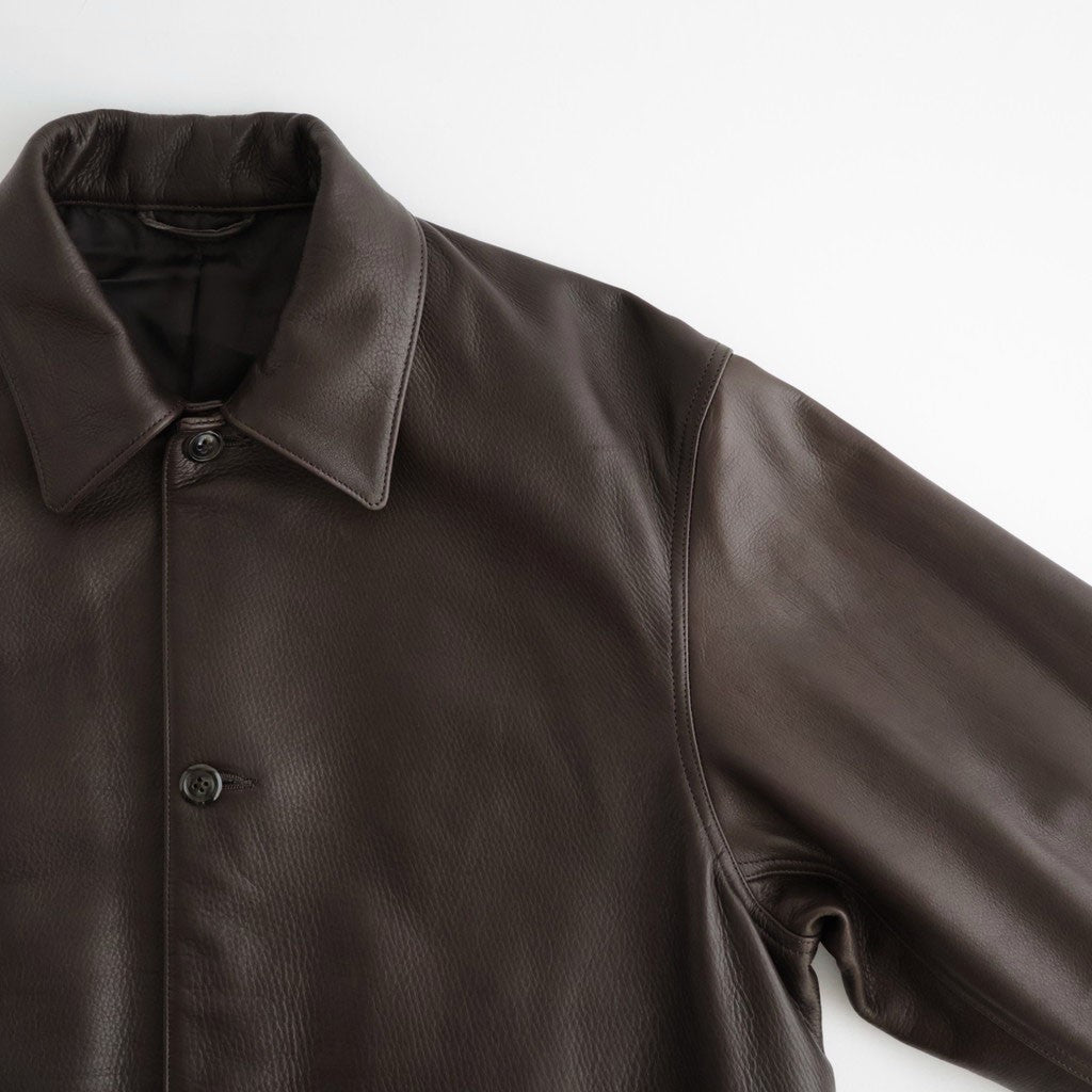Steer Leather Coverall #DarkBrown [BHS25F002F26]
