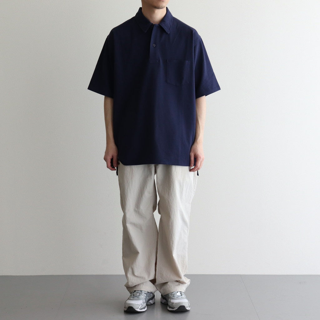 Moss Stitch Field Big Polo #Navy [N25SH091]