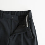 DOUBLE PLEATED SEMI EASY TROUSERS #CHARCOAL [A26C07PT02C]