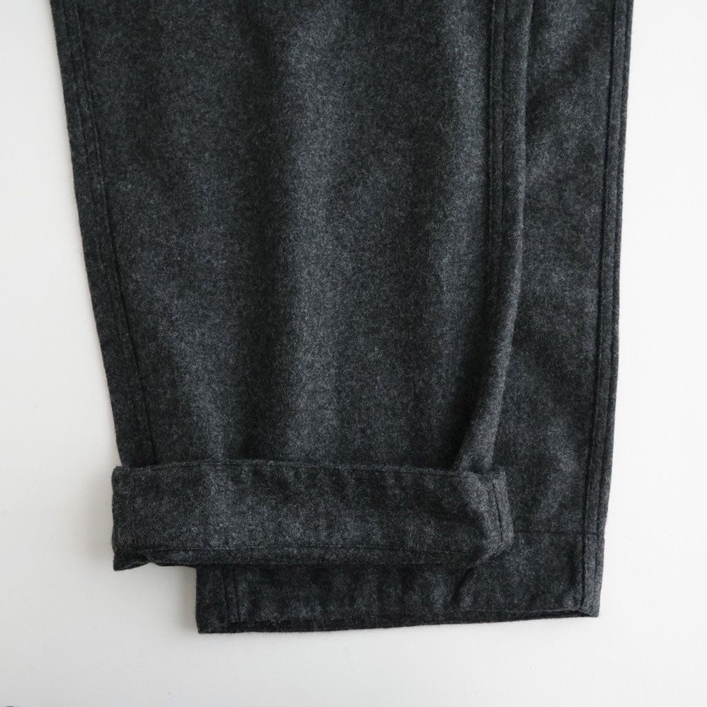 Wool Nylon Melton Pants #Charcoal [S26FC053]
