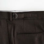 SINGLE PLEAT WIDE TROUSERS #BROWN BIRD’S-EYE [M26C10PT02C]