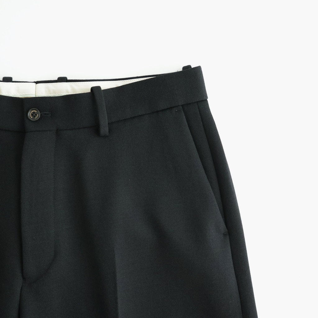 FLAT FRONT WIDE TROUSERS #BLACK [A26C15PT02C]