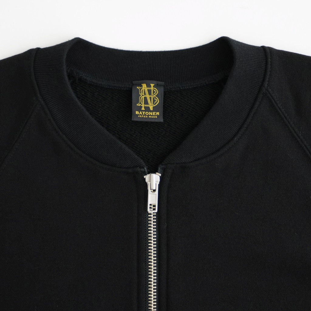 HIGH BULKY JUMBERCA URAKE ZIP UP BLOUSON #BLACK [BN-26FM-043]