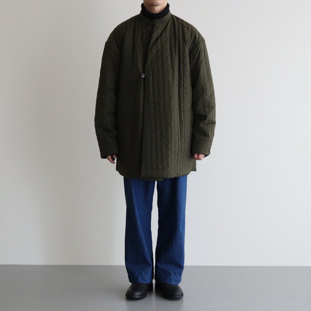 KIJI | キジ WOOL-QUILTING REVERSIBLE COAT #NAVY/KHAKI [KIJI63