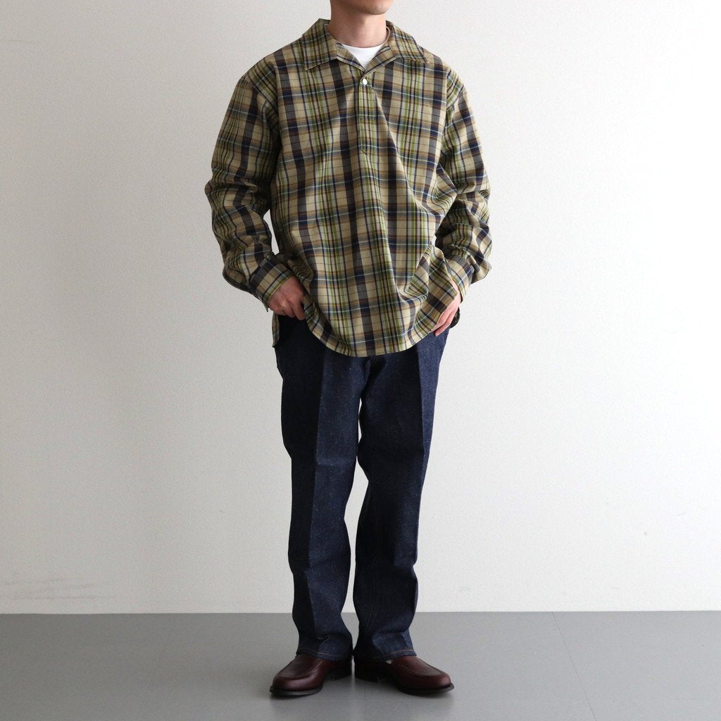 PHIGVEL MAKERS & Co. | フィグベル MADRAS RESORT SHIRT #BEIGE/NAVY