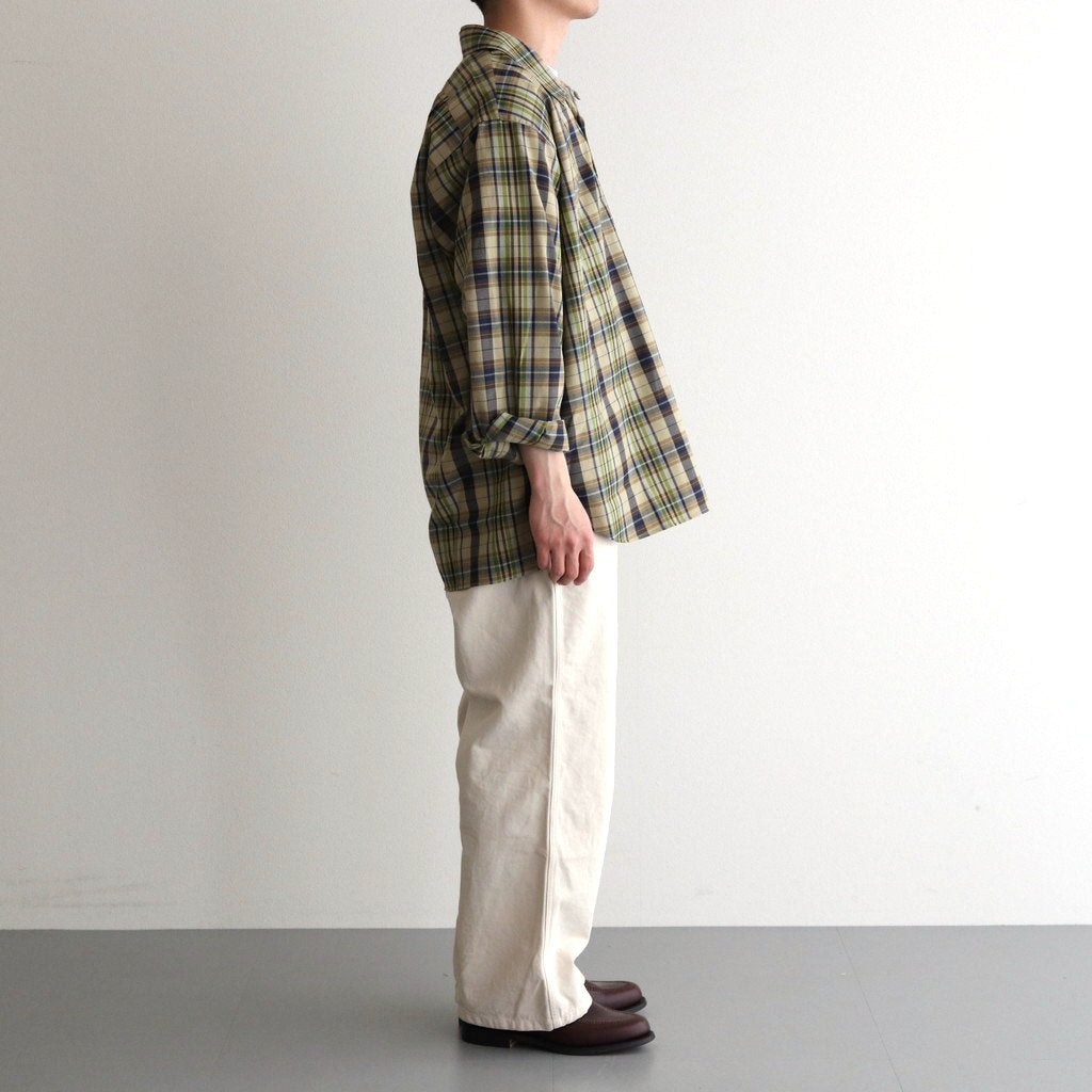 PHIGVEL MAKERS & Co. | フィグベル MADRAS RESORT SHIRT #BEIGE/NAVY