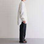 BAND COLLAR DRESS SHIRT-OFFSHORE #WHITE [2006022]