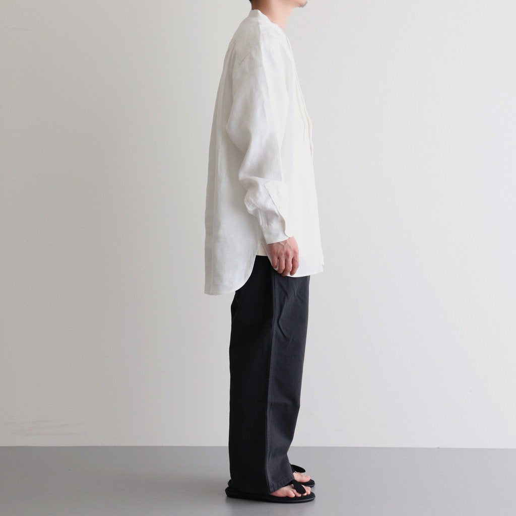 BAND COLLAR DRESS SHIRT-OFFSHORE #WHITE [2006022]