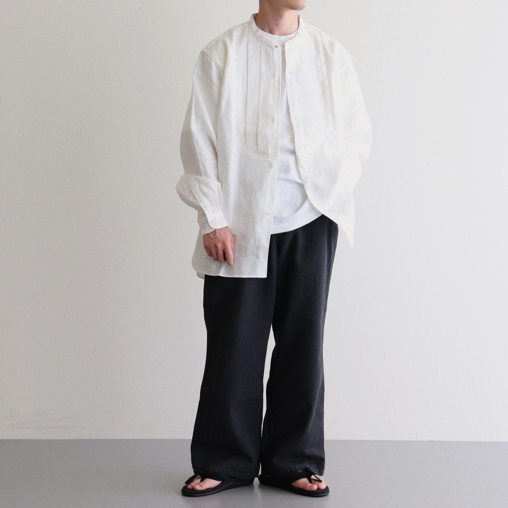 BAND COLLAR DRESS SHIRT-OFFSHORE #WHITE [2006022]