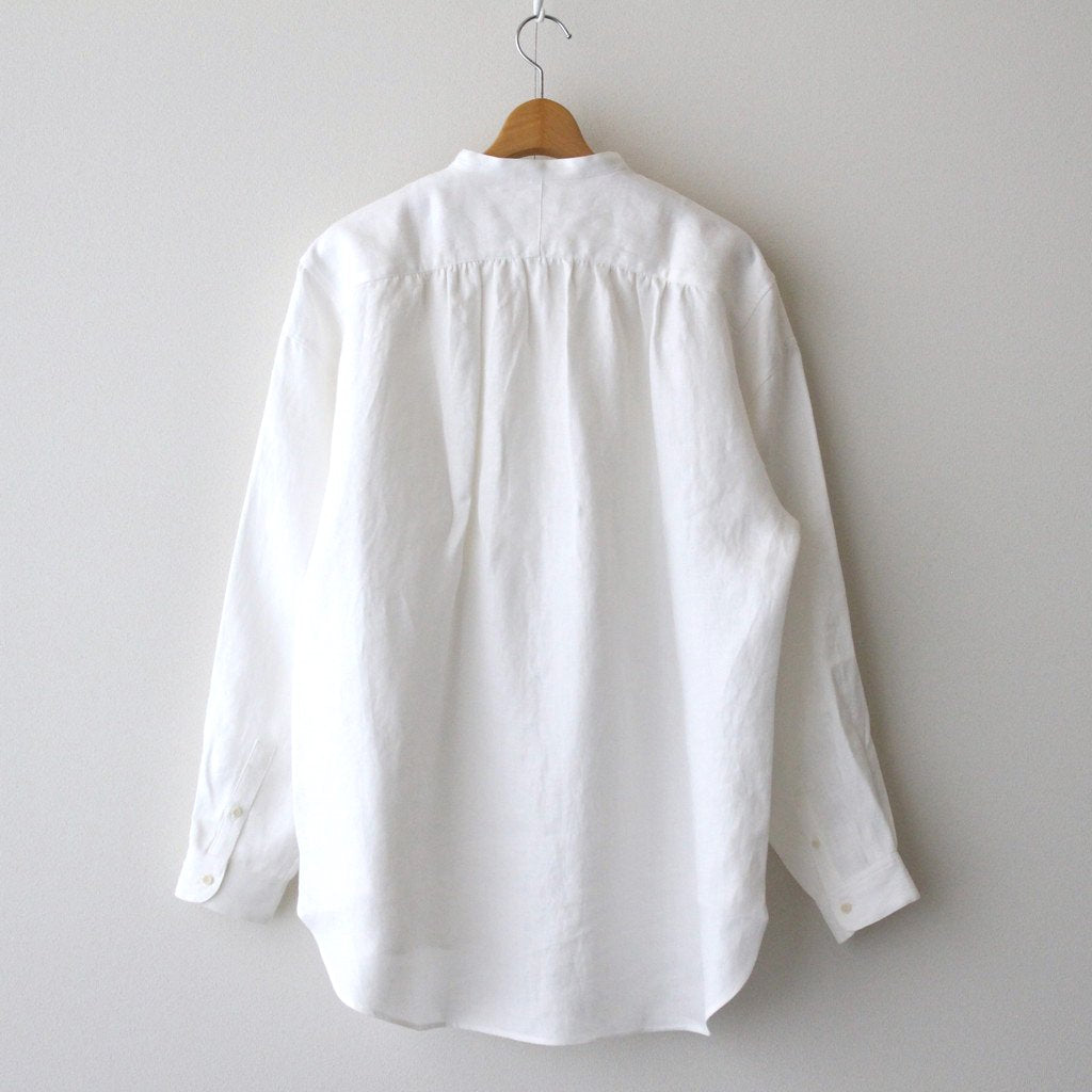 BAND COLLAR DRESS SHIRT-OFFSHORE #WHITE [2006022]