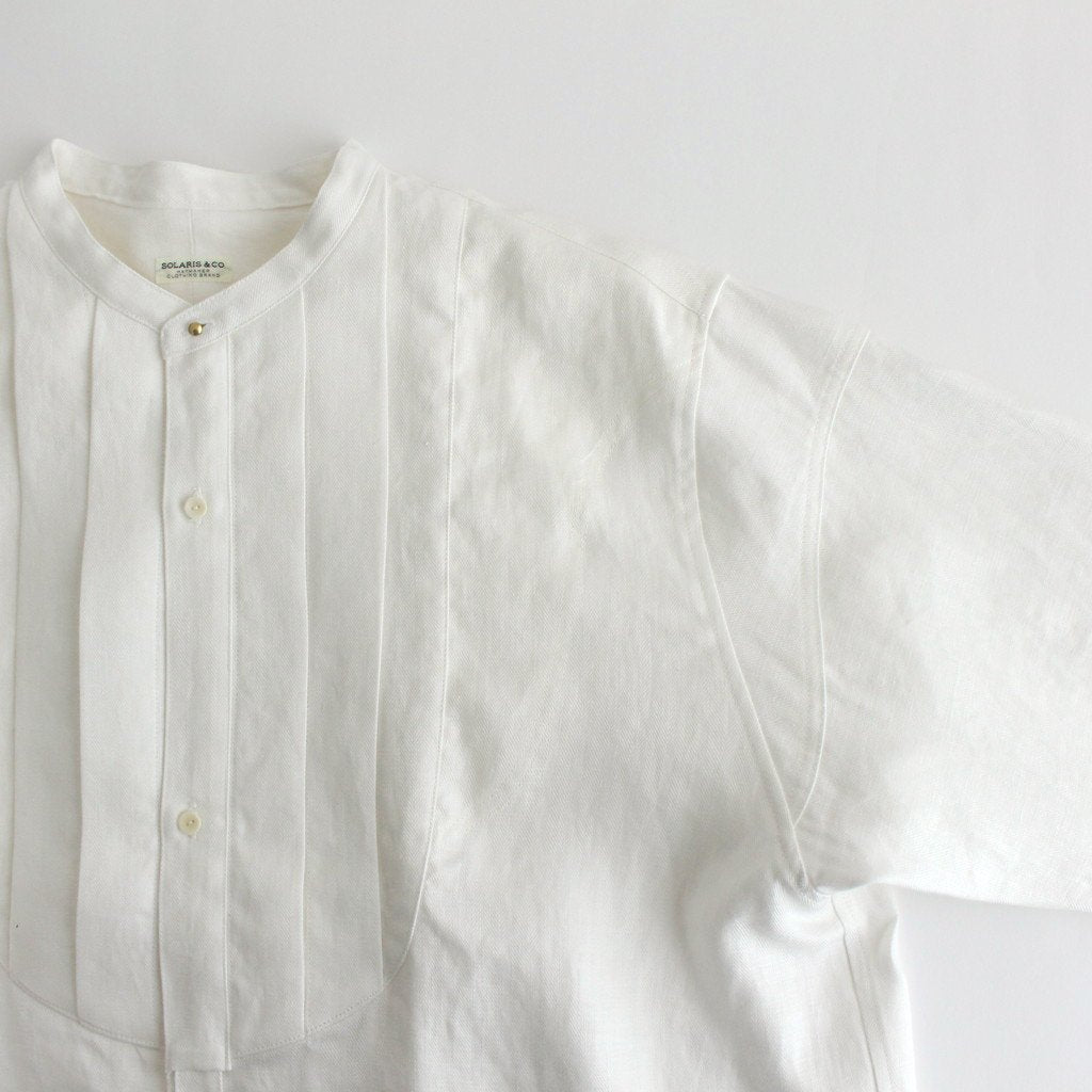 BAND COLLAR DRESS SHIRT-OFFSHORE #WHITE [2006022]