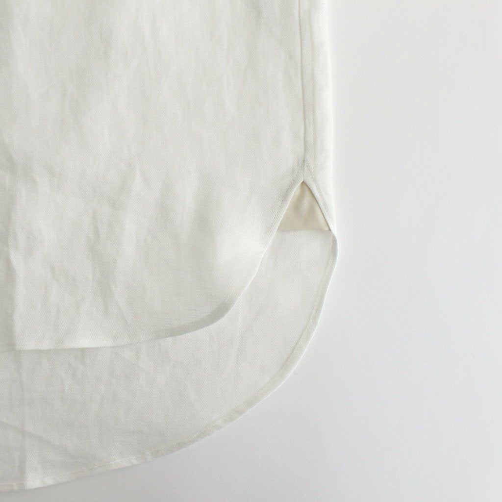 BAND COLLAR DRESS SHIRT-OFFSHORE #WHITE [2006022]