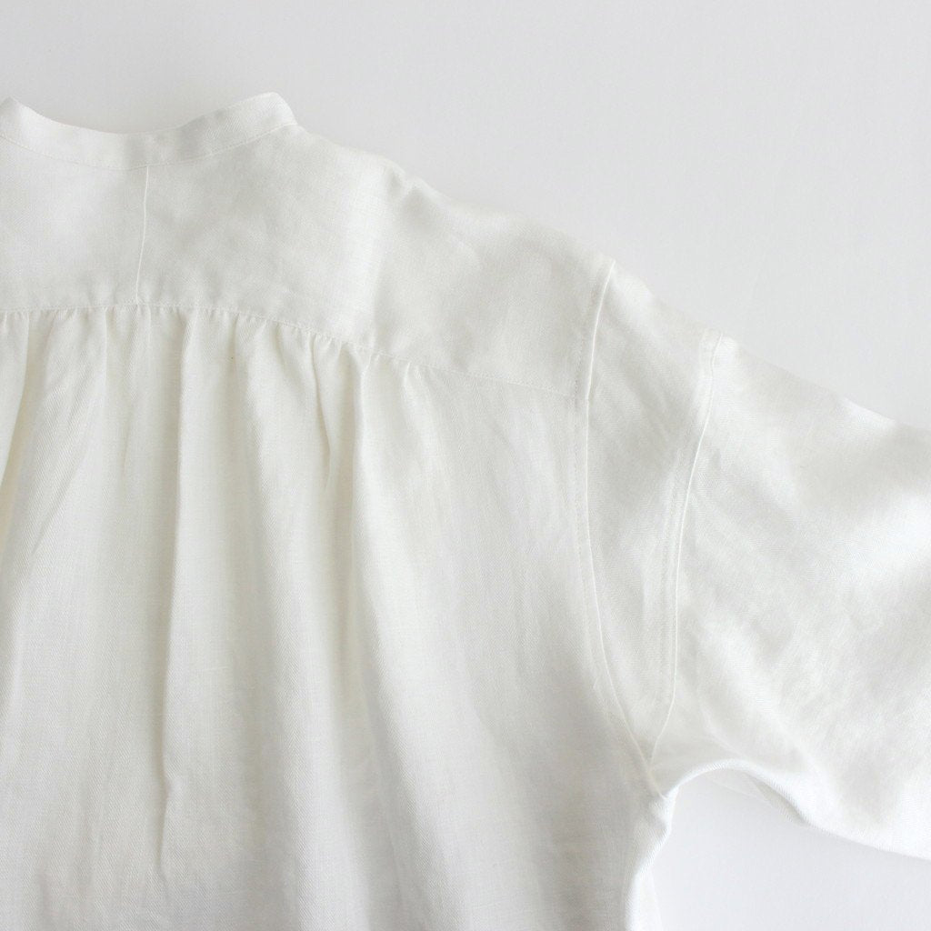 BAND COLLAR DRESS SHIRT-OFFSHORE #WHITE [2006022]