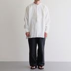 BAND COLLAR DRESS SHIRT-OFFSHORE #WHITE [2006022]