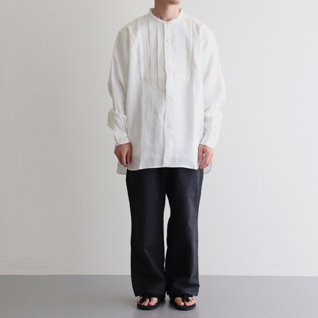 BAND COLLAR DRESS SHIRT-OFFSHORE #WHITE [2006022]
