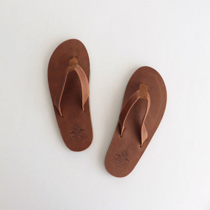 皮革沙滩凉鞋 #棕色 [PMAN-SH03]