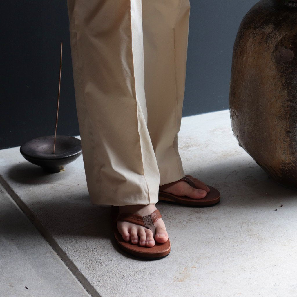 LEATHER BEACH SANDAL #BROWN [PMAN-SH03]