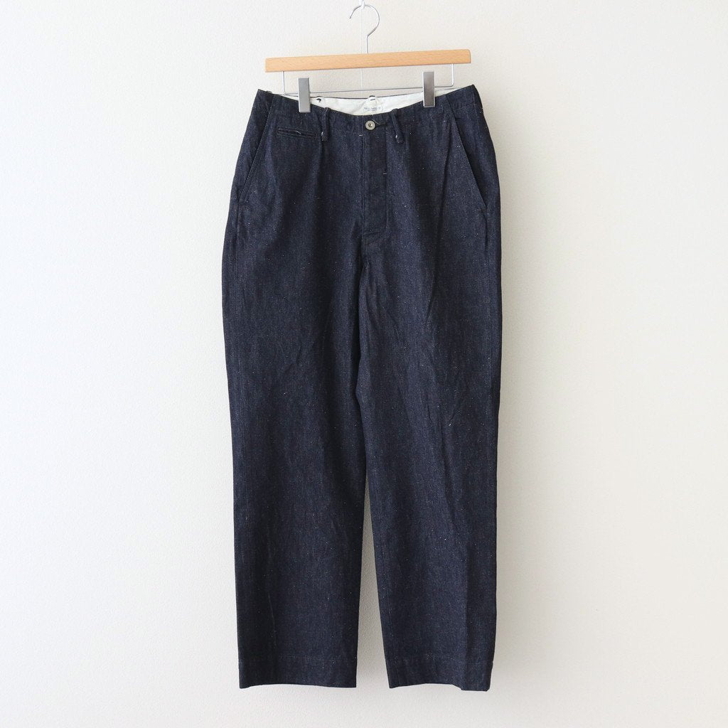 OFFICER TROUSER WIDE #INDIGO [PM-401W]