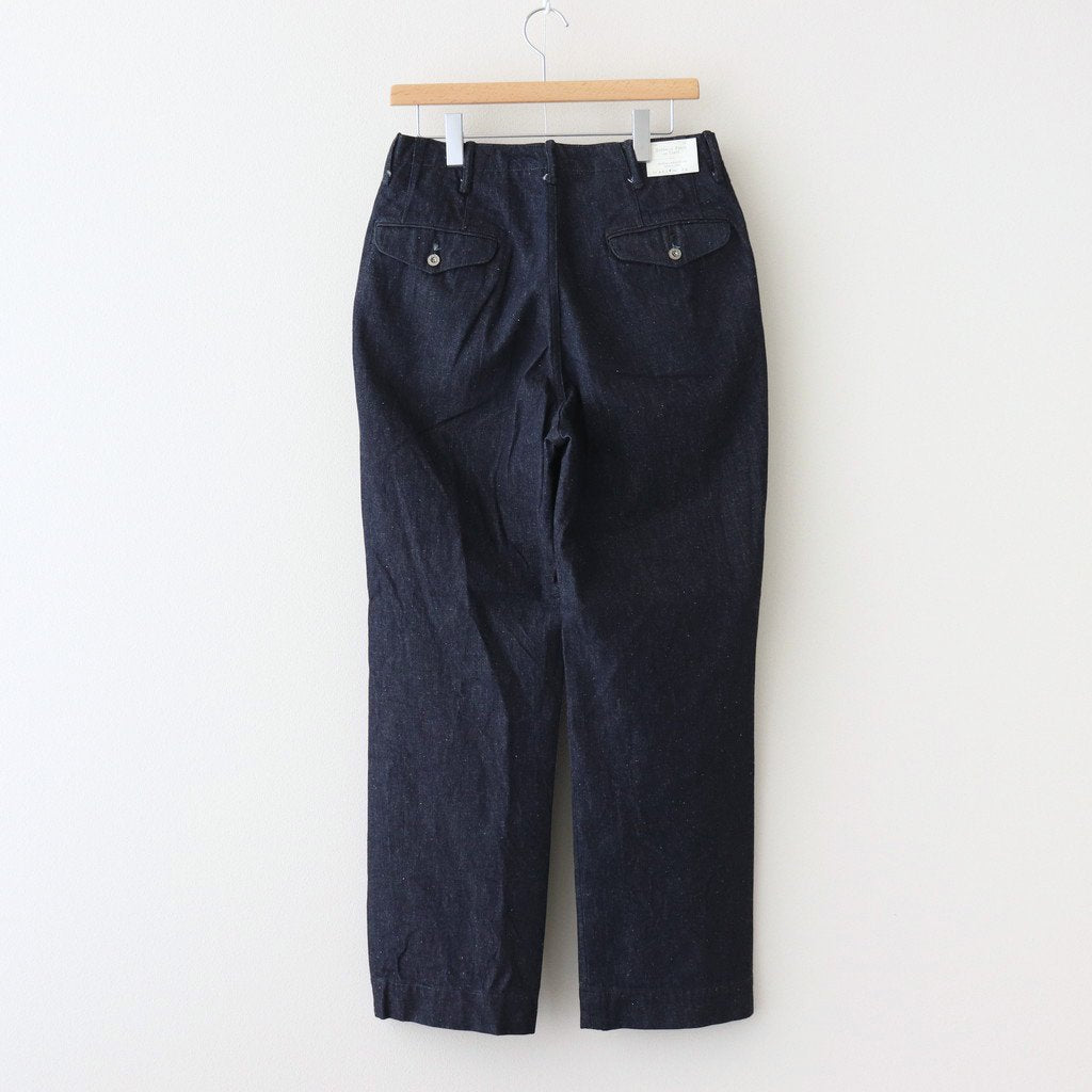 OFFICER TROUSER WIDE #INDIGO [PM-401W]