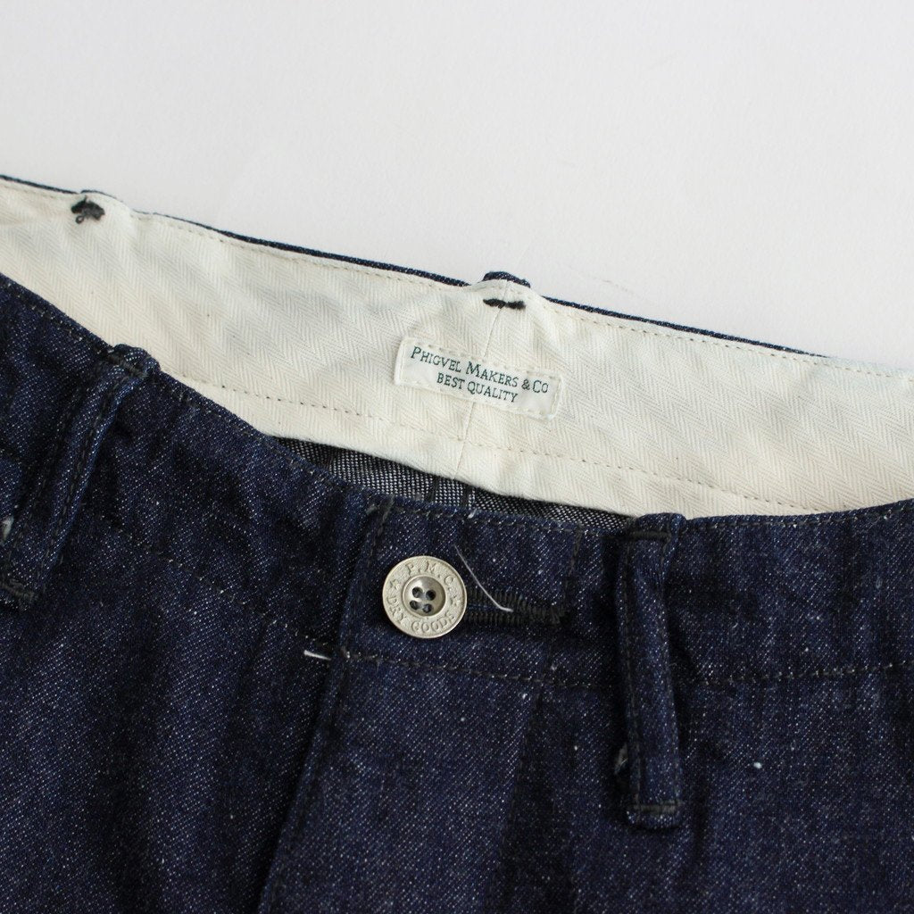 PHIGVEL MAKERS & Co. | フィグベル OFFICER TROUSERS WIDE #INDIGO [PM-401W] –  Diffusion