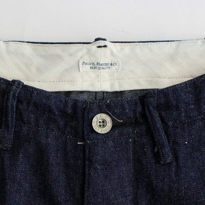 OFFICER TROUSERS WIDE #INDIGO [PM-401W]