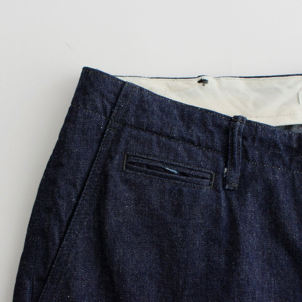 OFFICER TROUSER WIDE #INDIGO [PM-401W]