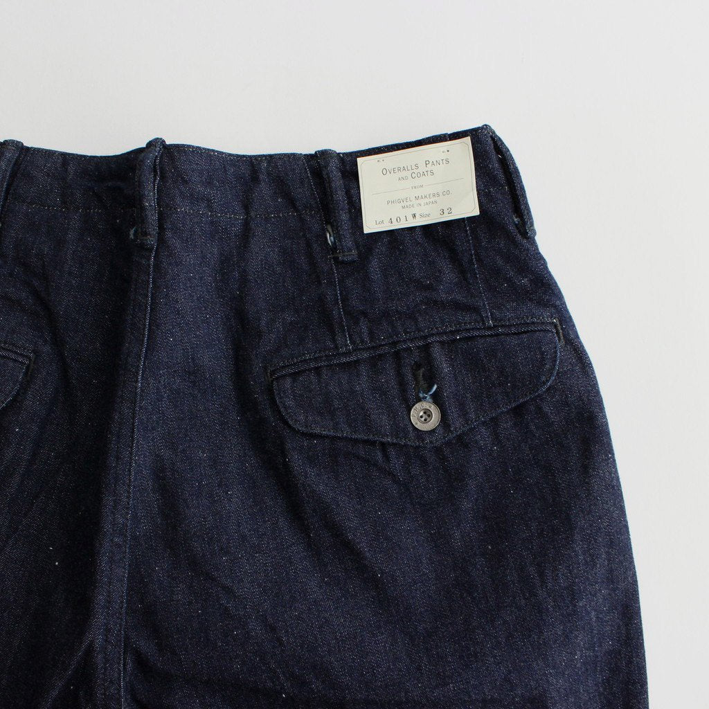 OFFICER TROUSERS WIDE #INDIGO [PM-401W]