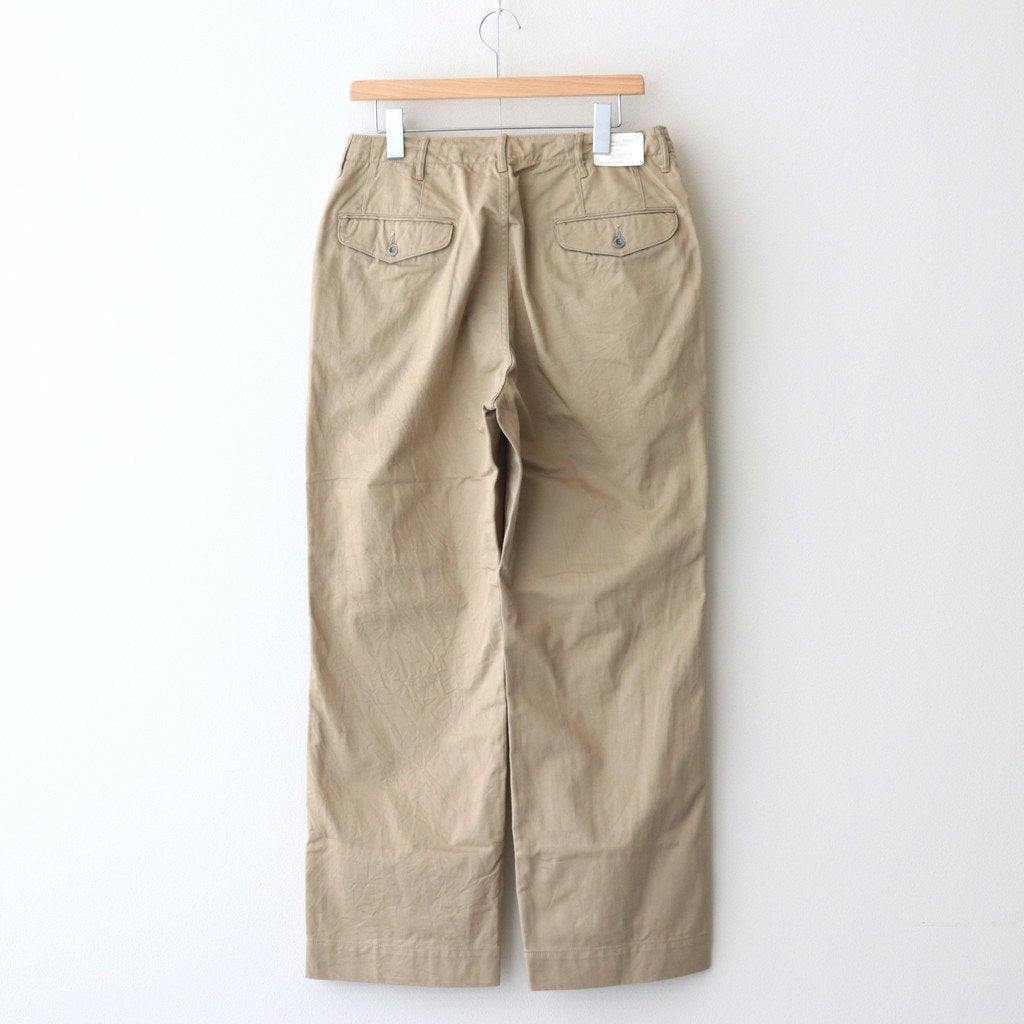 OFFICER TROUSERS WIDE #KHAKI BEIGE [PM-401W]