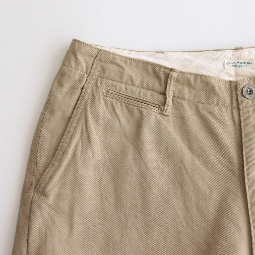 OFFICER TROUSERS WIDE #KHAKI BEIGE [PM-401W]