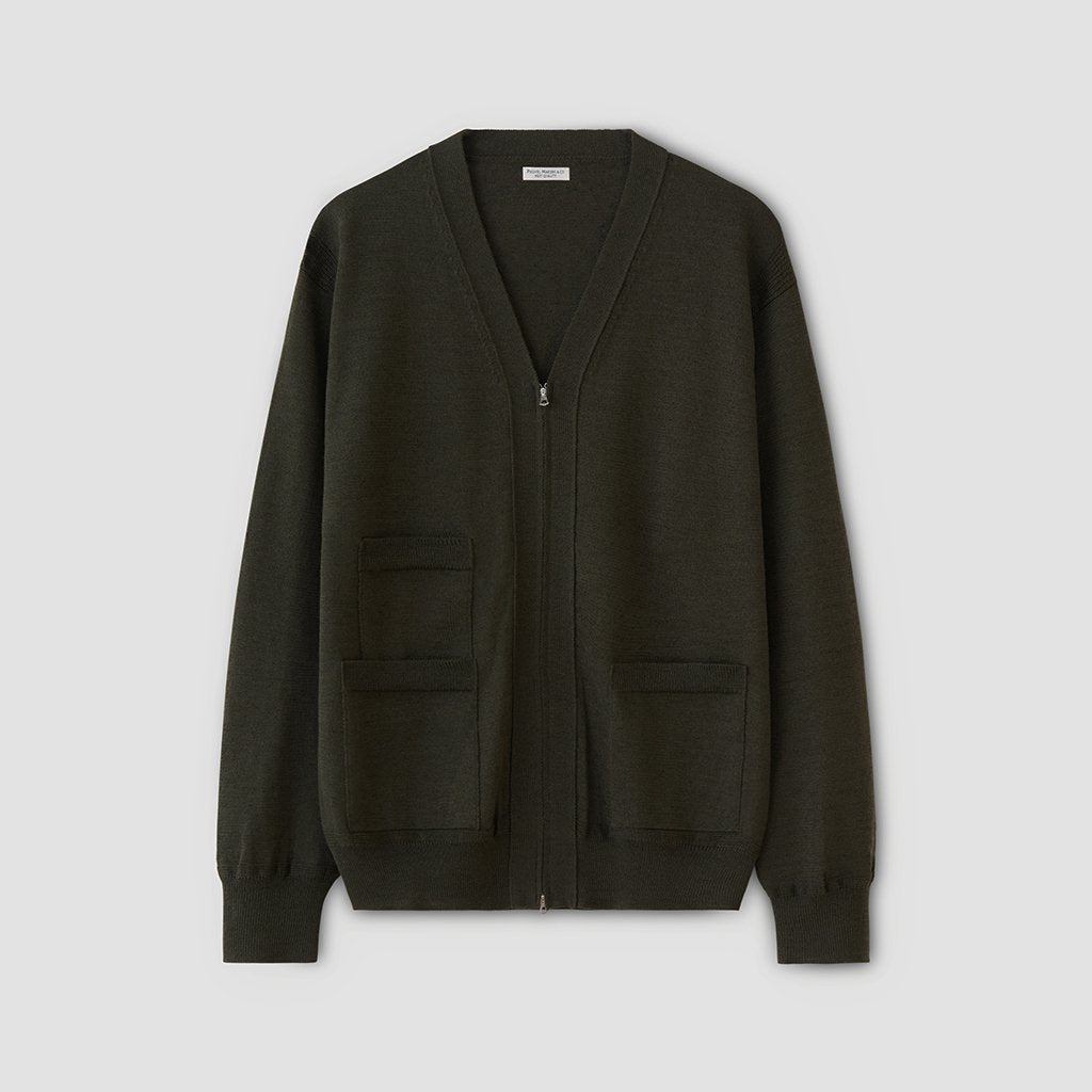 PHIGVEL MAKERS & Co. | フィグベル W/L ZIP UP KNIT #FOREST GREEN