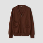 W/L ZIP UP KNIT #CHESTNUT [PMAO-KN02]